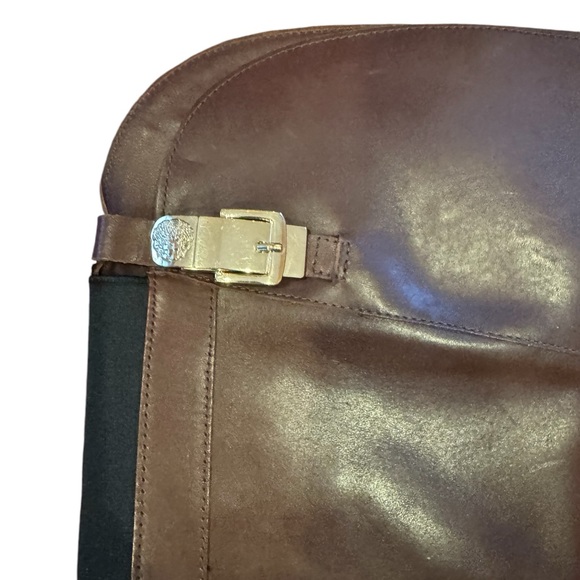 Vince Camuto Riding Boots Bocca Sz 7M Over the Knee Brown Leather Side Zip - Picture 3 of 14